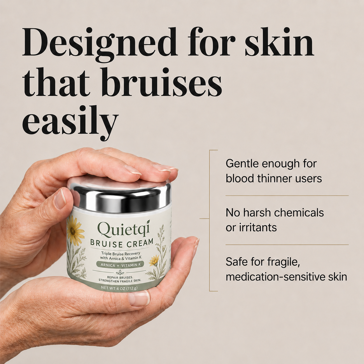 ⭐ Trusted by 100,000+ Customers – Quietqi Bruise Recovery Cream